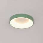 Modern Wrought Iron Flush Mount Ceiling Light With Tri-Color LED Glow