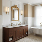 Modern Metal and Faux Alabaster Wall Sconce for Living Room