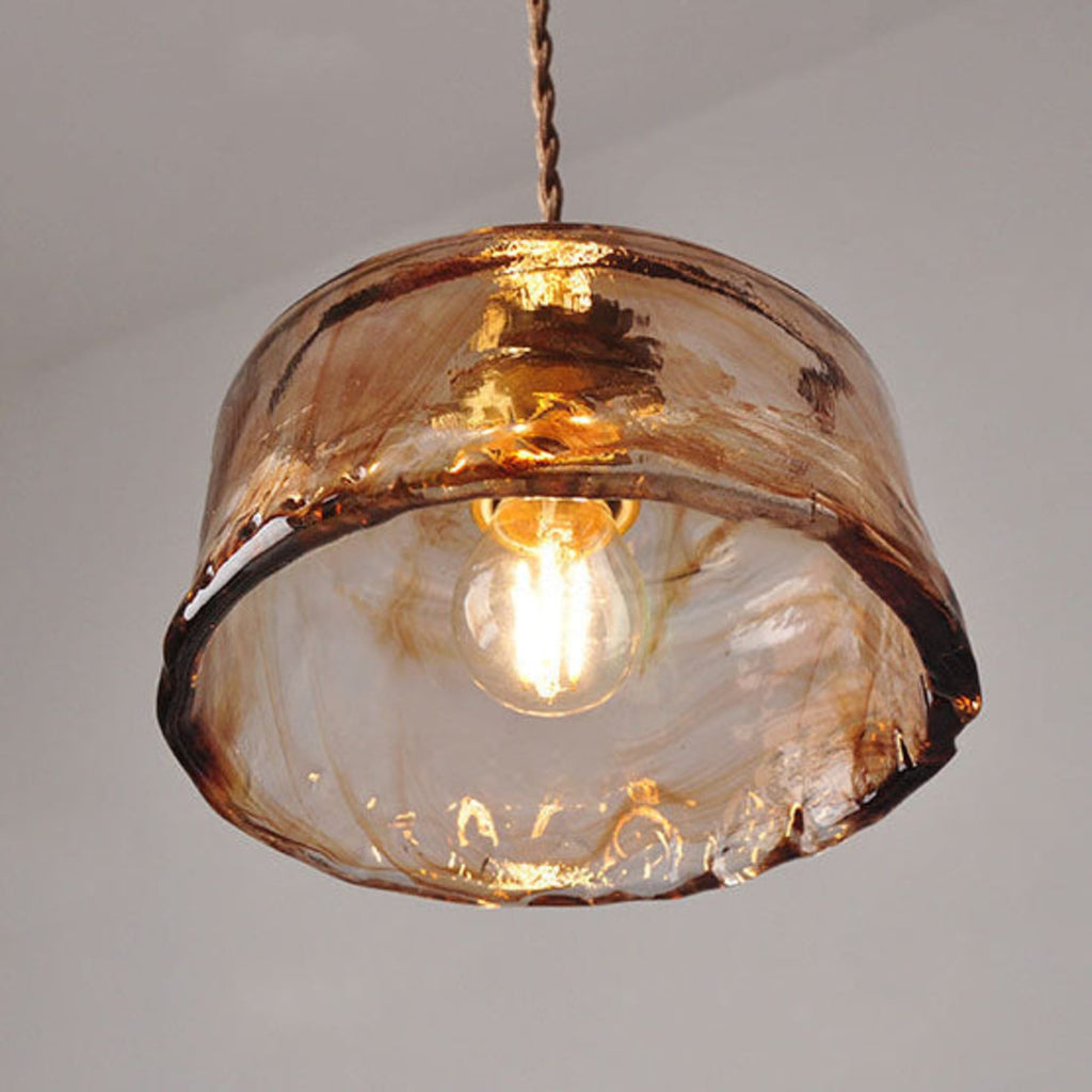 Modern Glass Pendant Light With Warm LED Glow