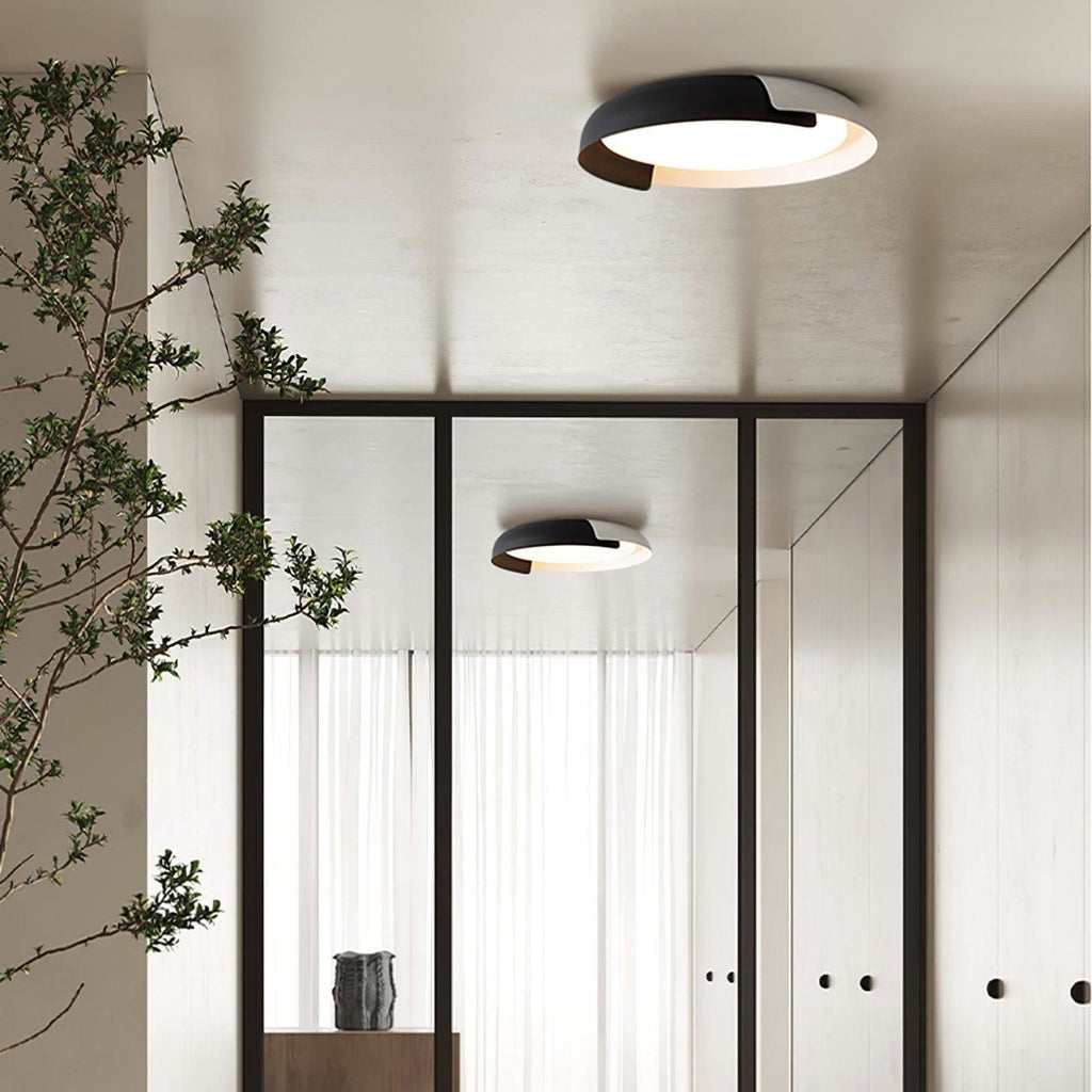 Modern Wood Flush Mount Ceiling Light for Living Room