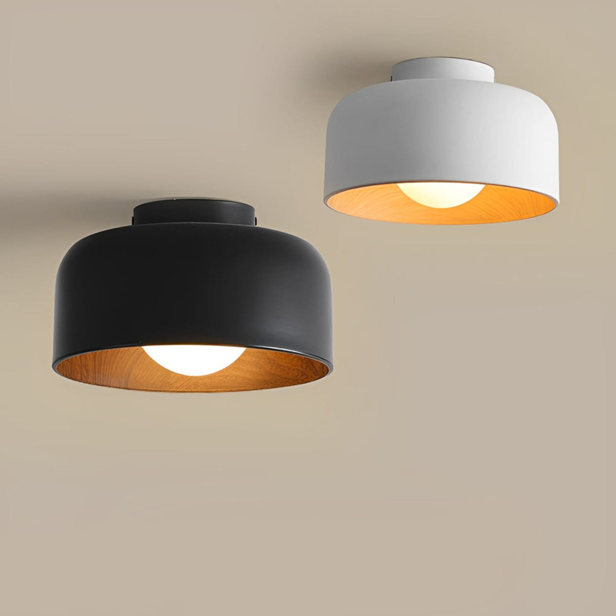 Modern Iron Semi-Flush Mount Ceiling Light for Living Room