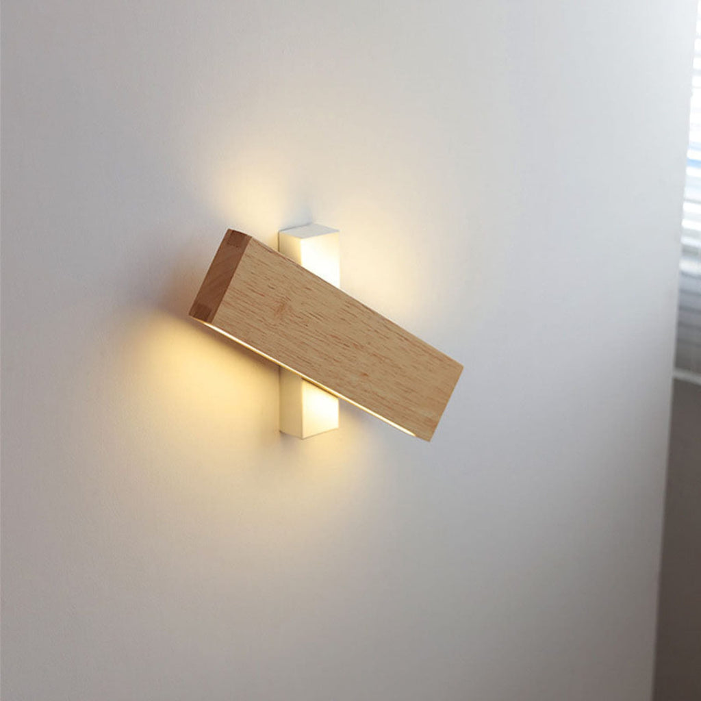 Modern Wood Wall Sconce for Living Room and Bedroom