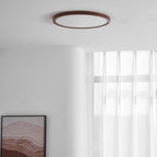 Minimalist Wood Flush Mount Ceiling Light With Slim Profile