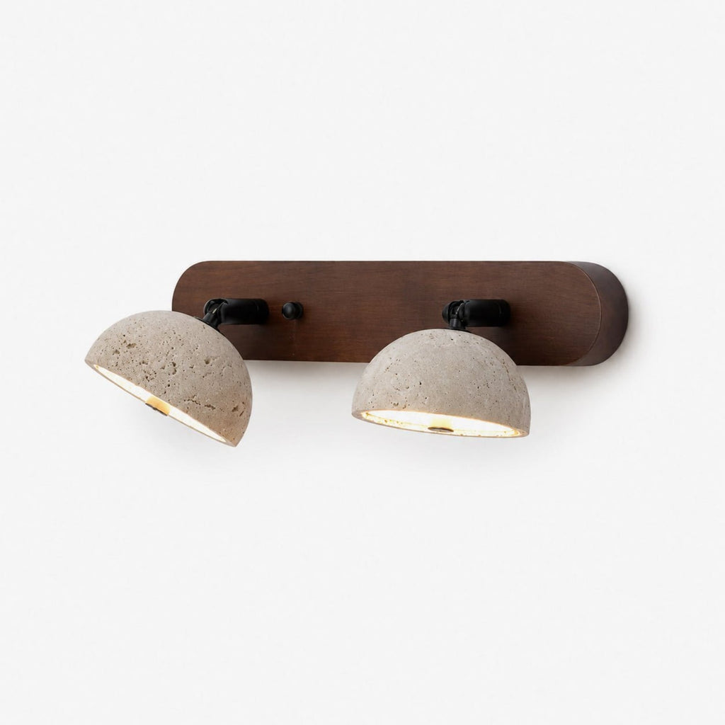 Modern Travertine Wall Sconce With Warm LED Glow for Living Room