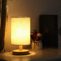 Scandinavian Wood Table Lamp With Linen Shade