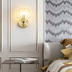 Brass And Glass Seashell Wall Sconce With E12 Bulb Base