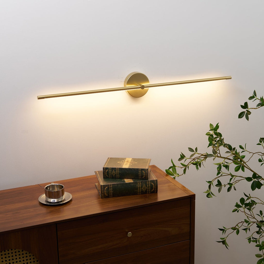 Minimalist Metal Linear Wall Sconce With Warm LED Glow