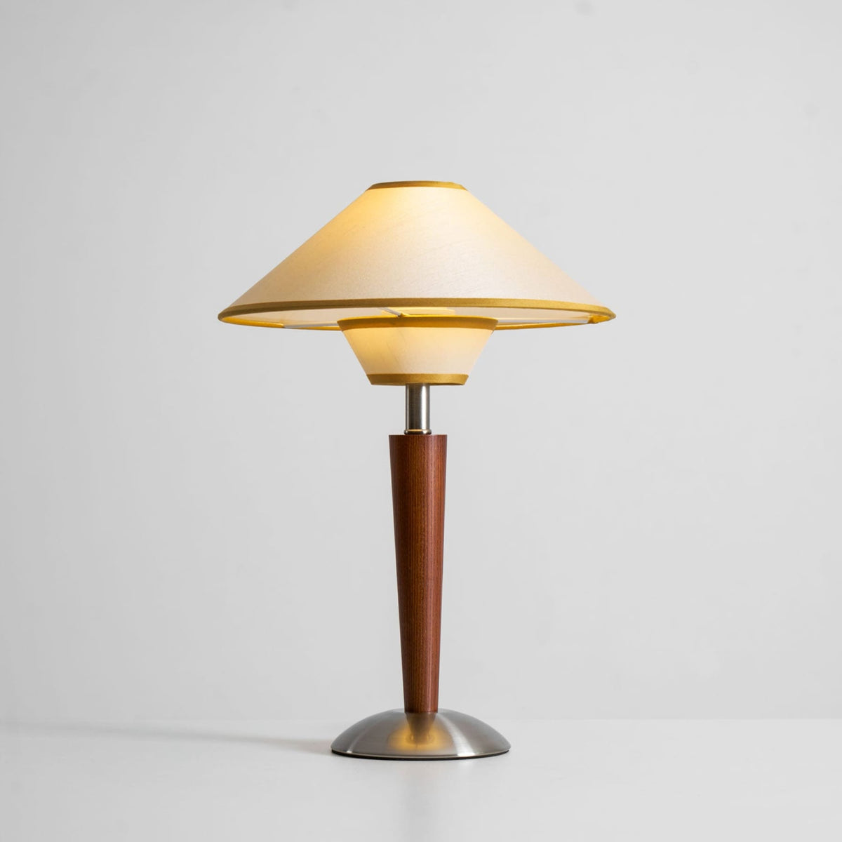 Modern Wood Table Lamp With Fabric Shade for Living Room