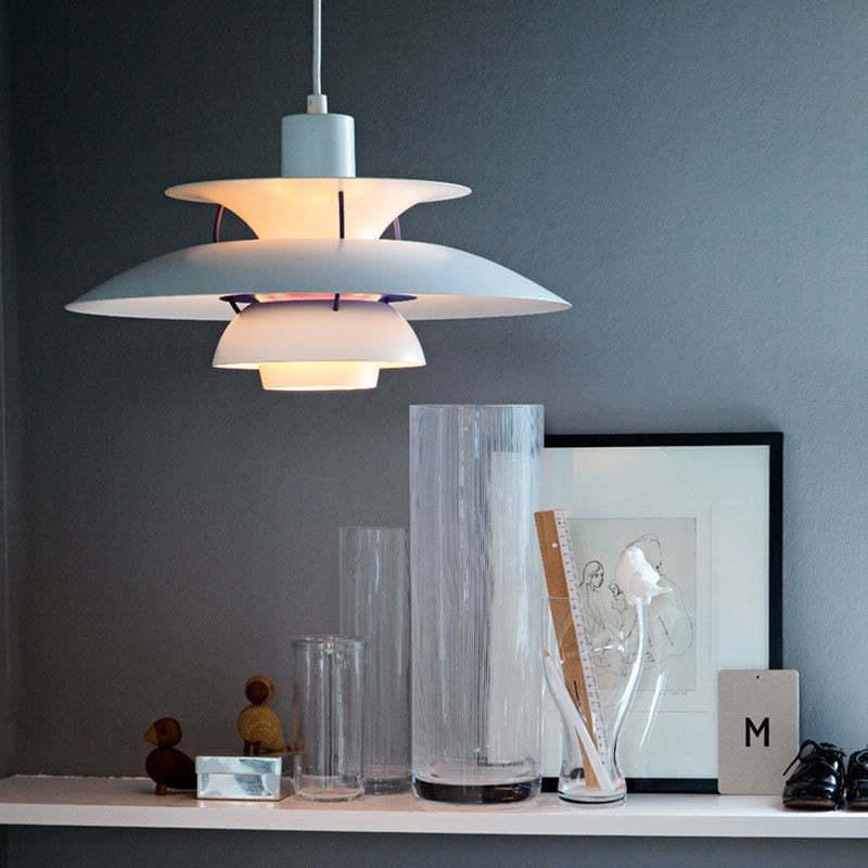 Scandinavian Metal Pendant Light With Adjustable Angle for Dining Room