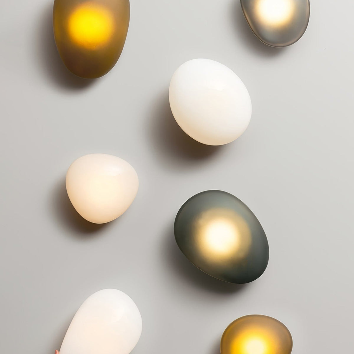 Modern Glass Wall Sconce With Warm Glass Shades