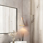 Cream Wabi-Sabi Cement Pendant Light With E26 LED Light
