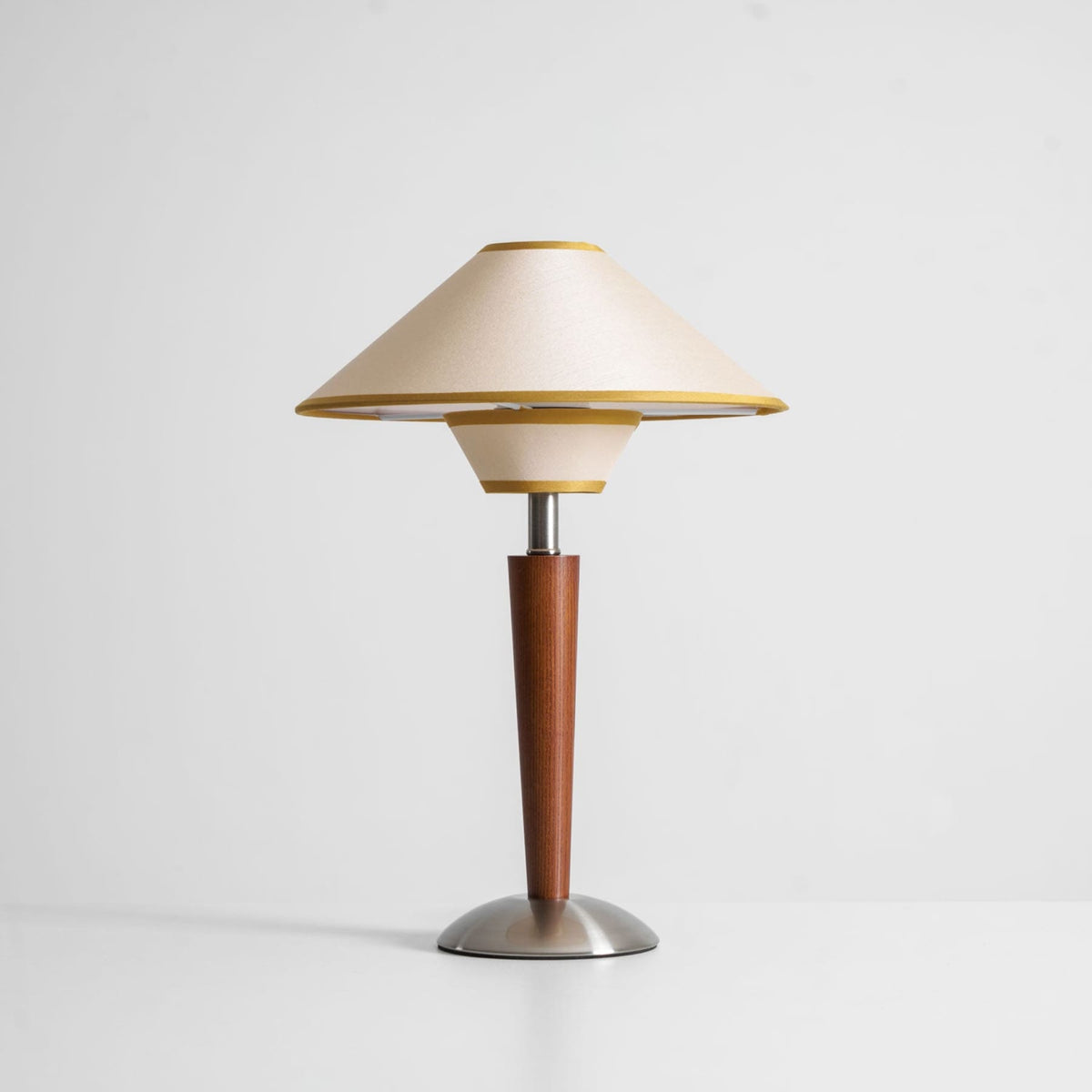 Modern Wood Table Lamp With Fabric Shade for Living Room