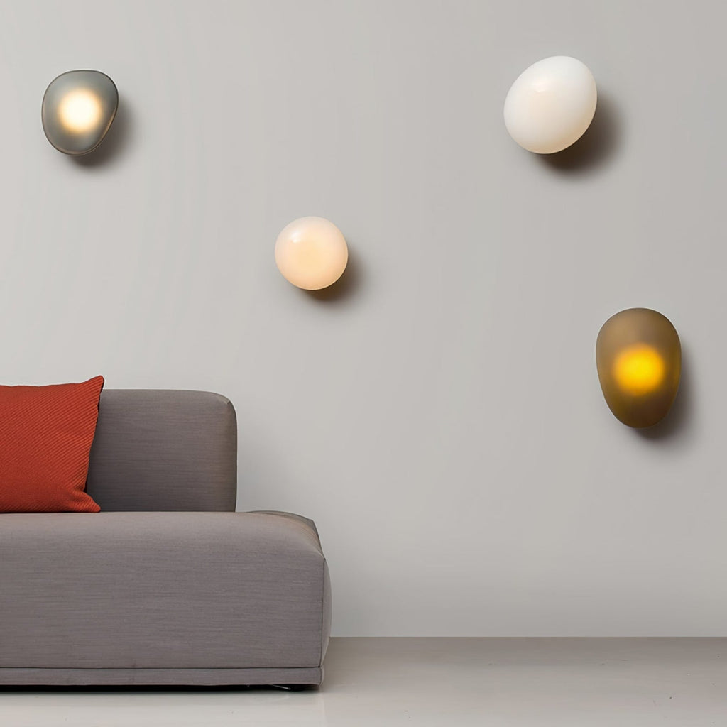 Modern Glass Wall Sconce With Warm Glass Shades