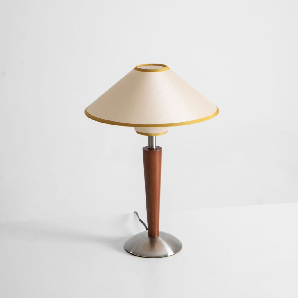 Modern Wood Table Lamp With Fabric Shade for Living Room