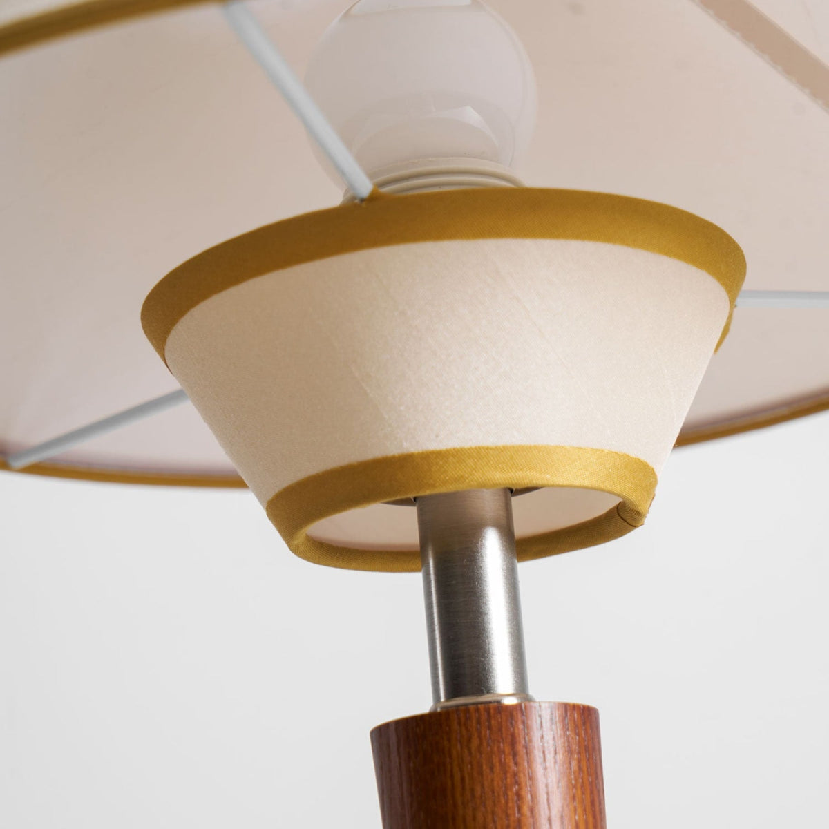 Modern Wood Table Lamp With Fabric Shade for Living Room