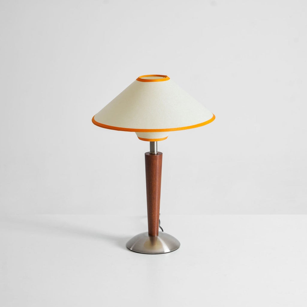 Modern Wood Table Lamp With Fabric Shade for Living Room