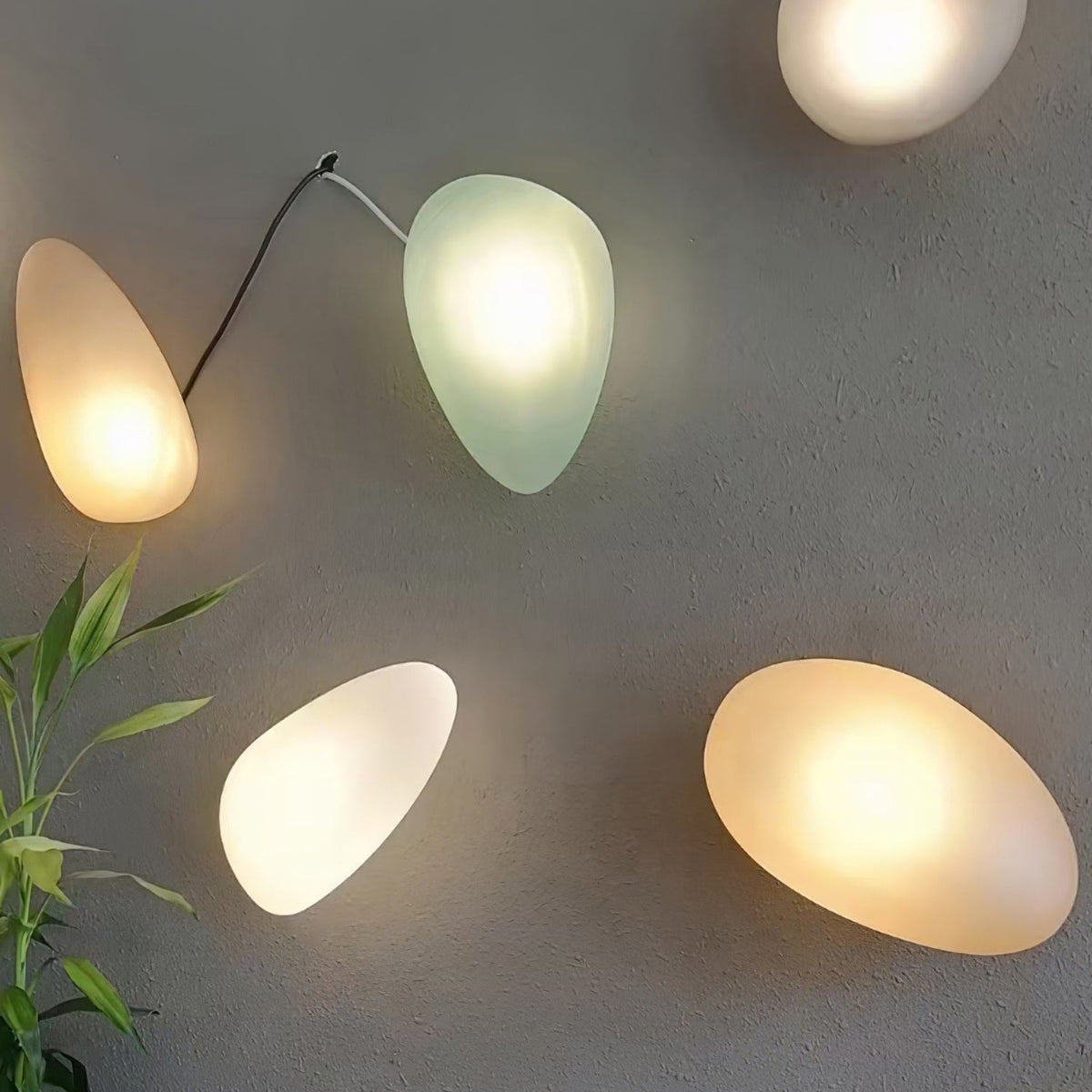 Modern Glass Wall Sconce With Warm Glass Shades