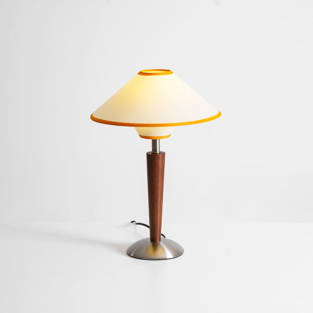 Modern Wood Table Lamp With Fabric Shade for Living Room