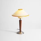 Modern Wood Table Lamp With Fabric Shade for Living Room