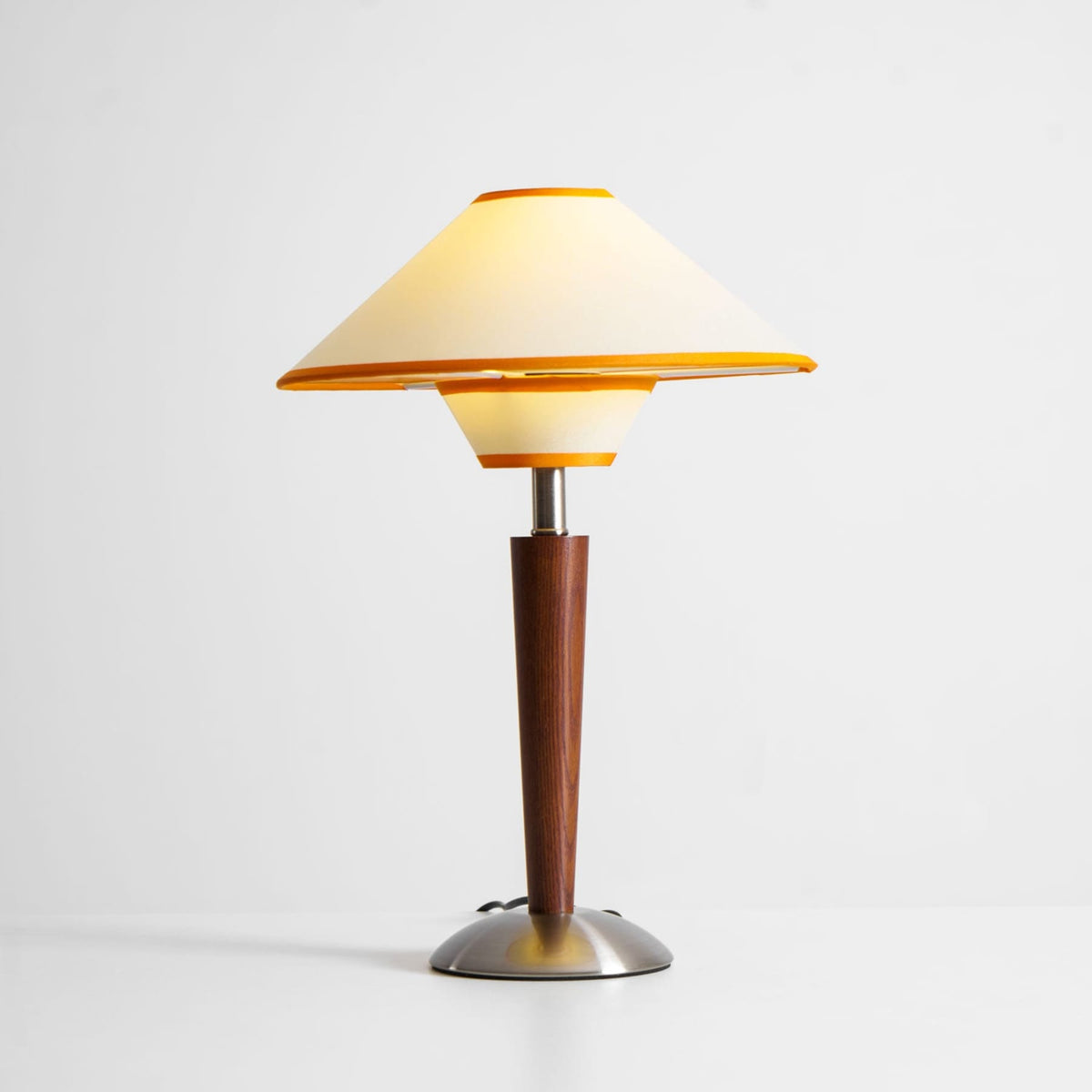 Modern Wood Table Lamp With Fabric Shade for Living Room