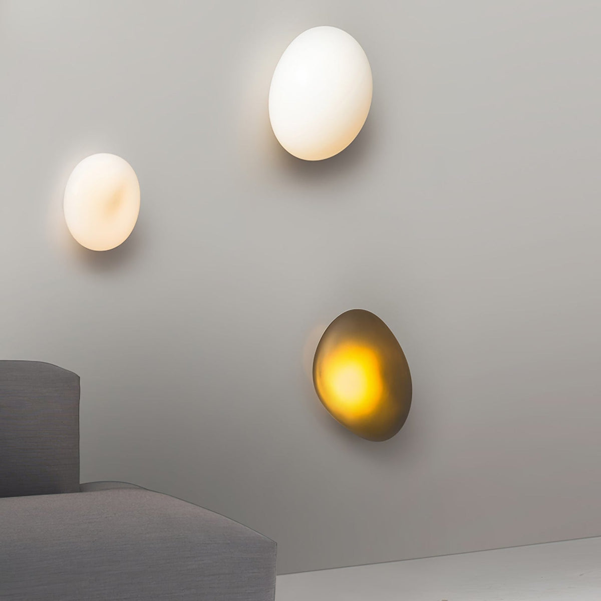 Modern Glass Wall Sconce With Warm Glass Shades