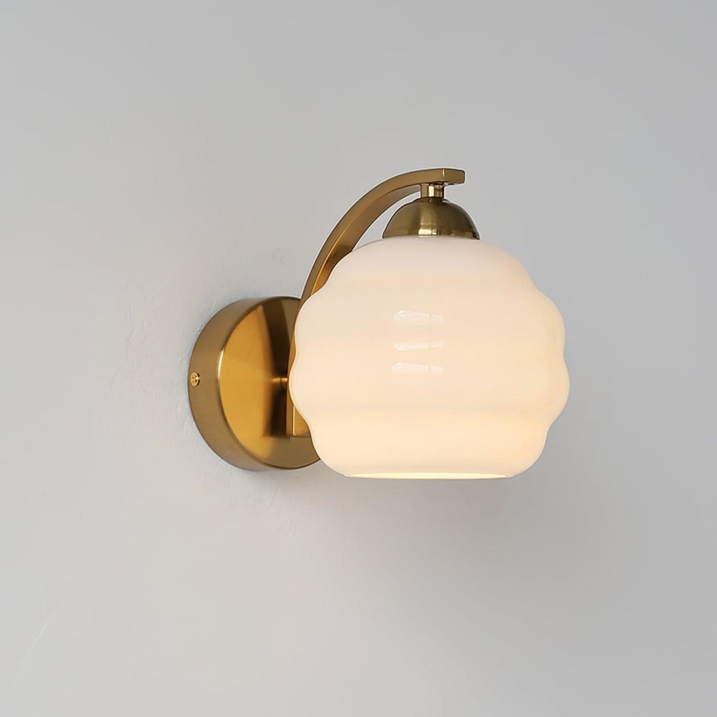 Modern Iron and Glass Wall Sconce With Warm LED Glow