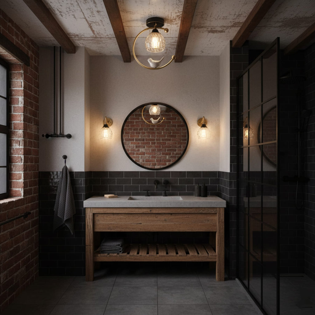 Modern Solid Brass Flush Mount Ceiling Light