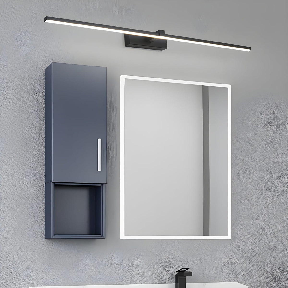 Modern Iron Linear Wall Sconce With Integrated LED for Hallway