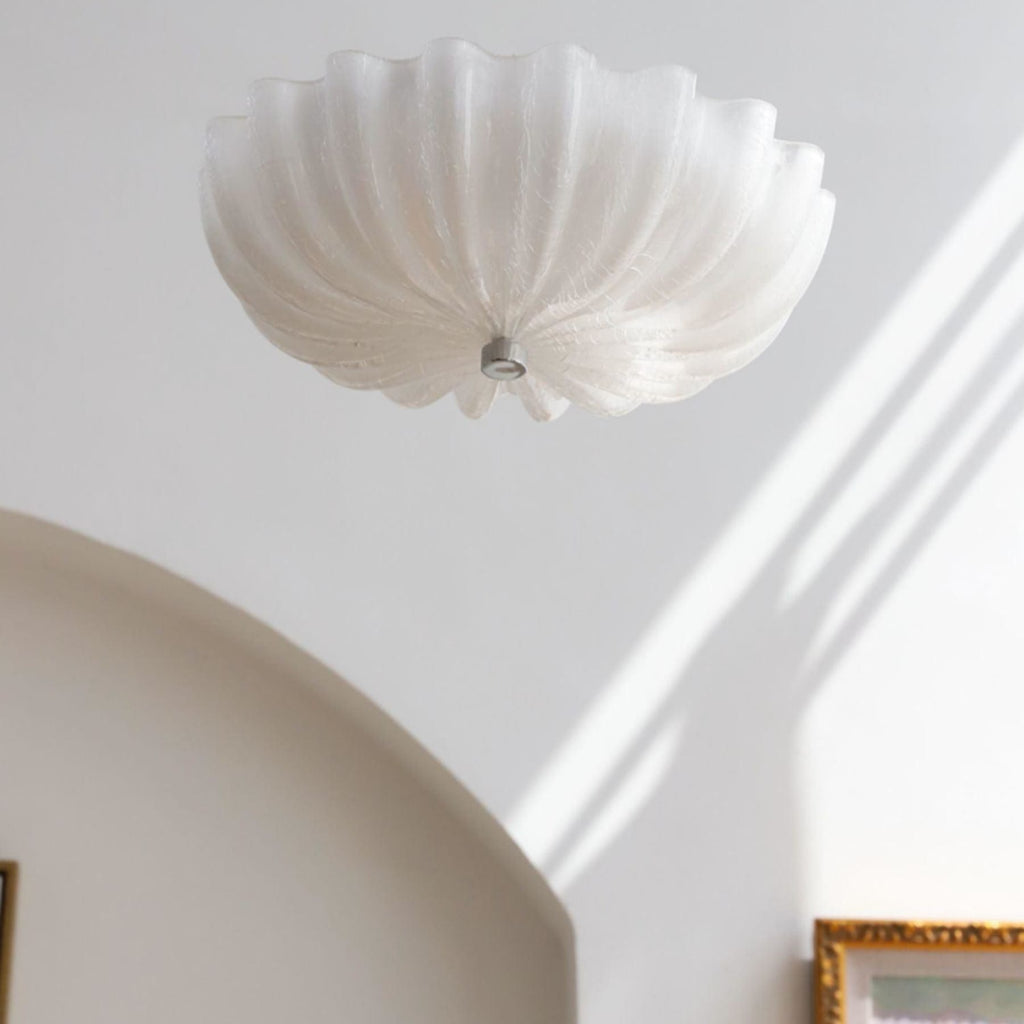 Vintage Glass Flush Mount Ceiling Light for Living Room