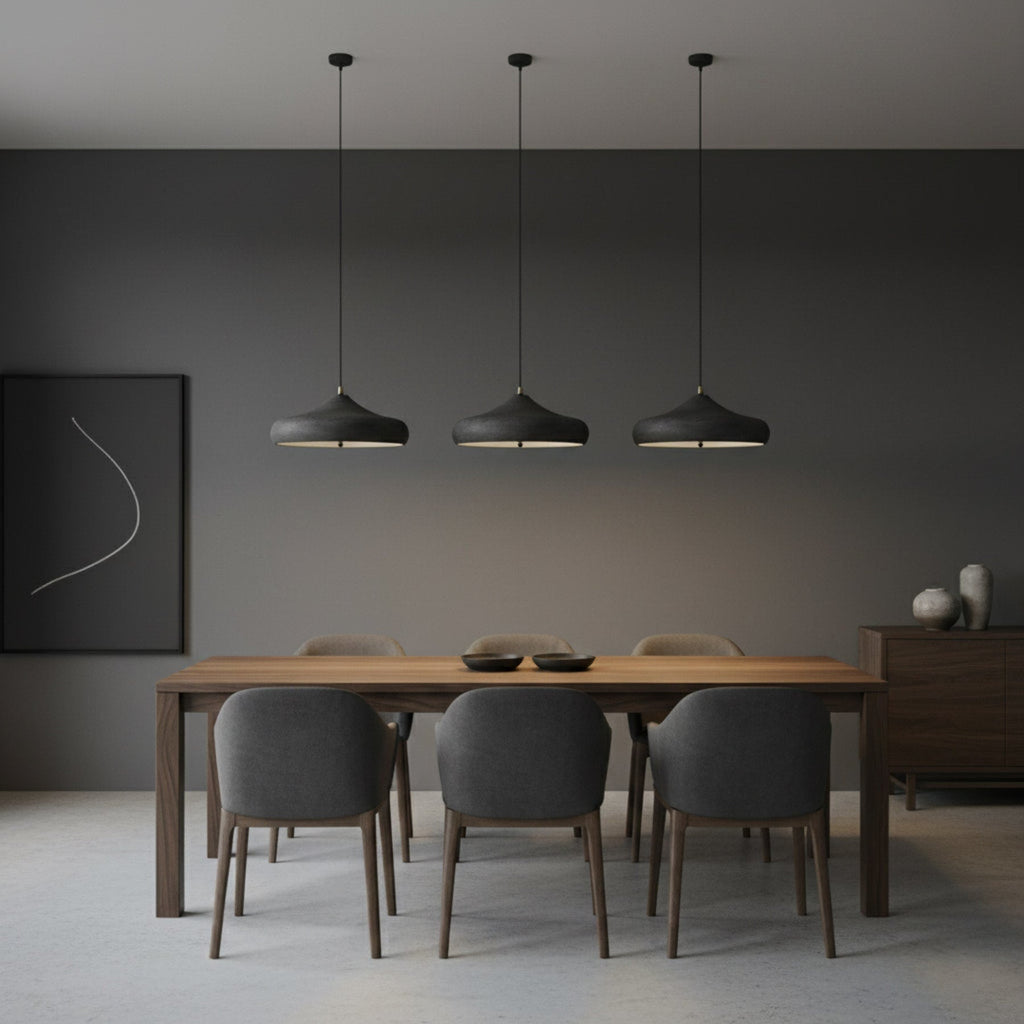 Modern Iron Pendant Light With Warm LED Glow