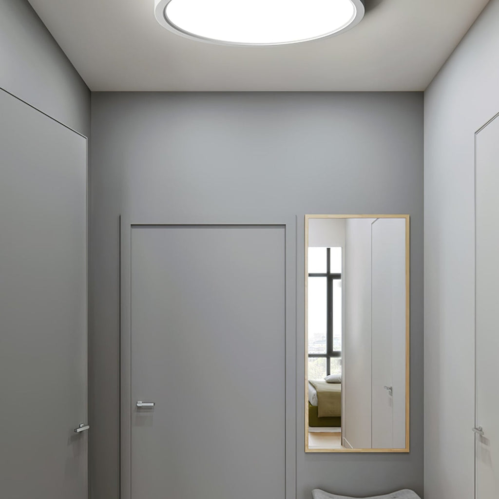 Minimalist Iron Flush Mount Ceiling Light With Slim Low-Profile Design