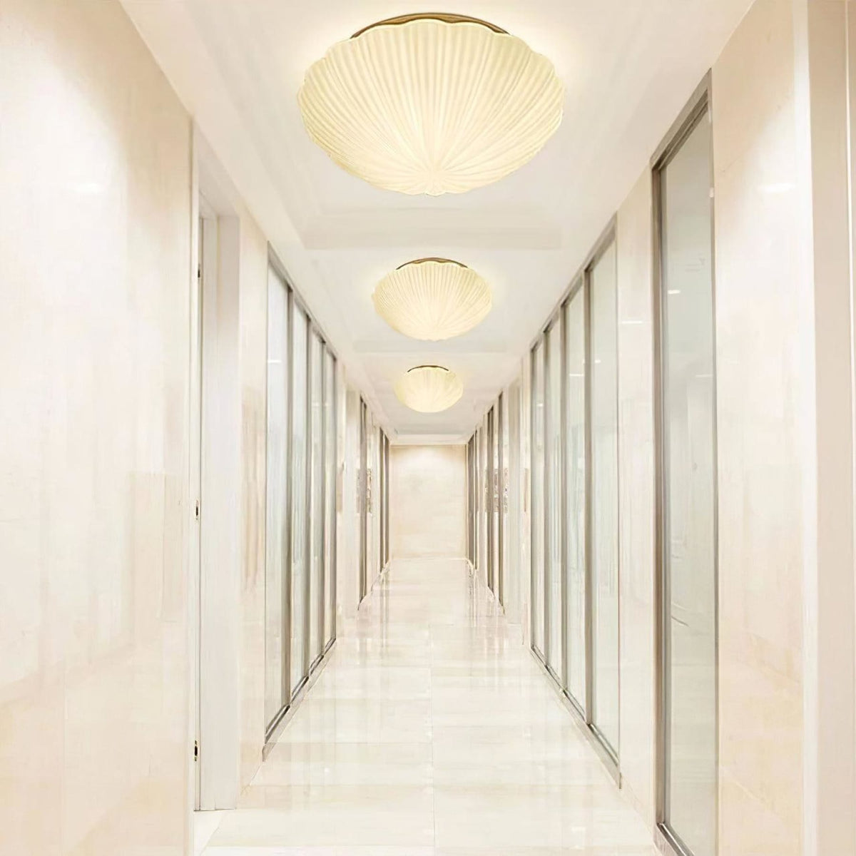 Modern Glass Flush Mount Ceiling Light