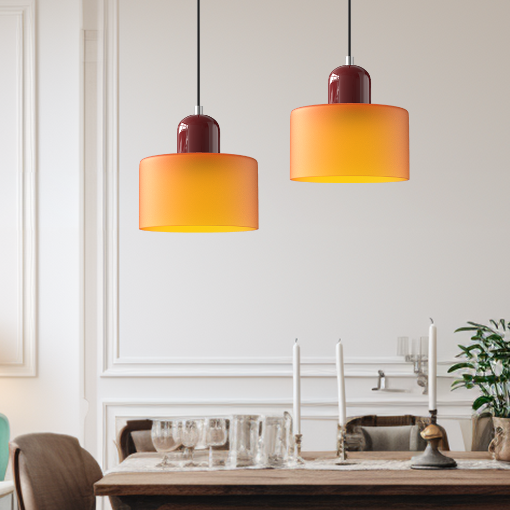 Bauhaus Glass E26 Pendant Light for Kitchen