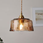 Modern Glass Pendant Light With Warm LED Glow
