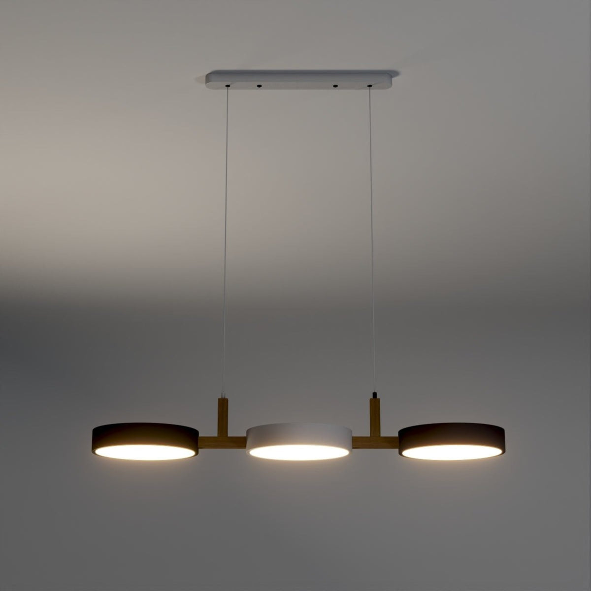 Modern Iron Linear Pendant Light for Dining Room