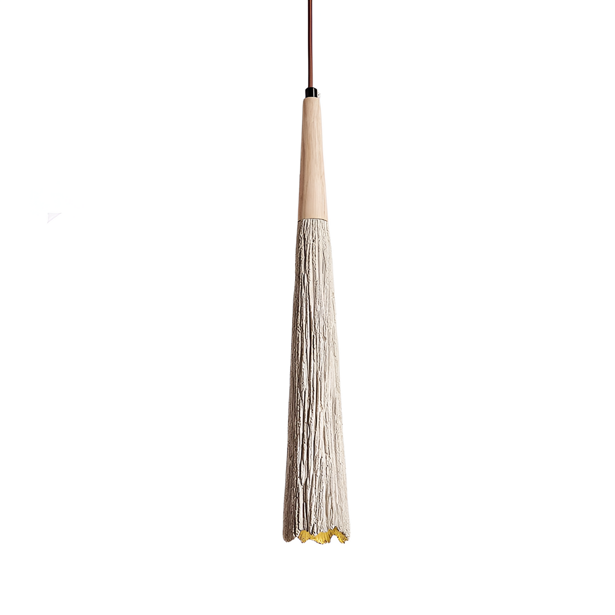 Cream Wabi-Sabi Cement Pendant Light With E26 LED Light