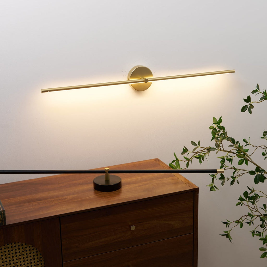 Minimalist Metal Linear Wall Sconce With Warm LED Glow