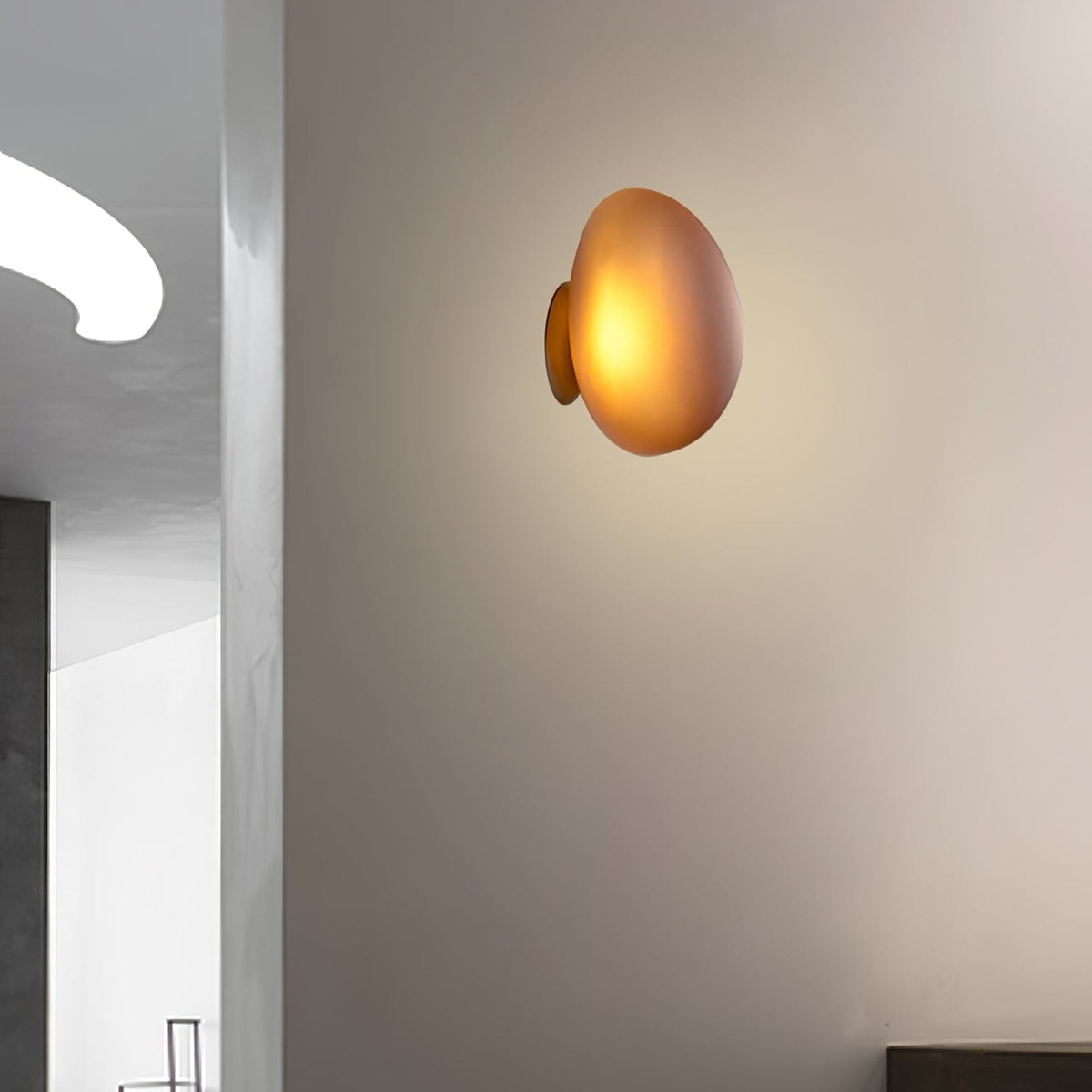 Modern Glass Wall Sconce With Warm Glass Shades