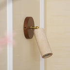 Modern Travertine Wall Sconce With Warm LED Glow