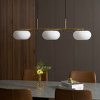 Modern Glass Pendant Light With Tri-Color LED Glow