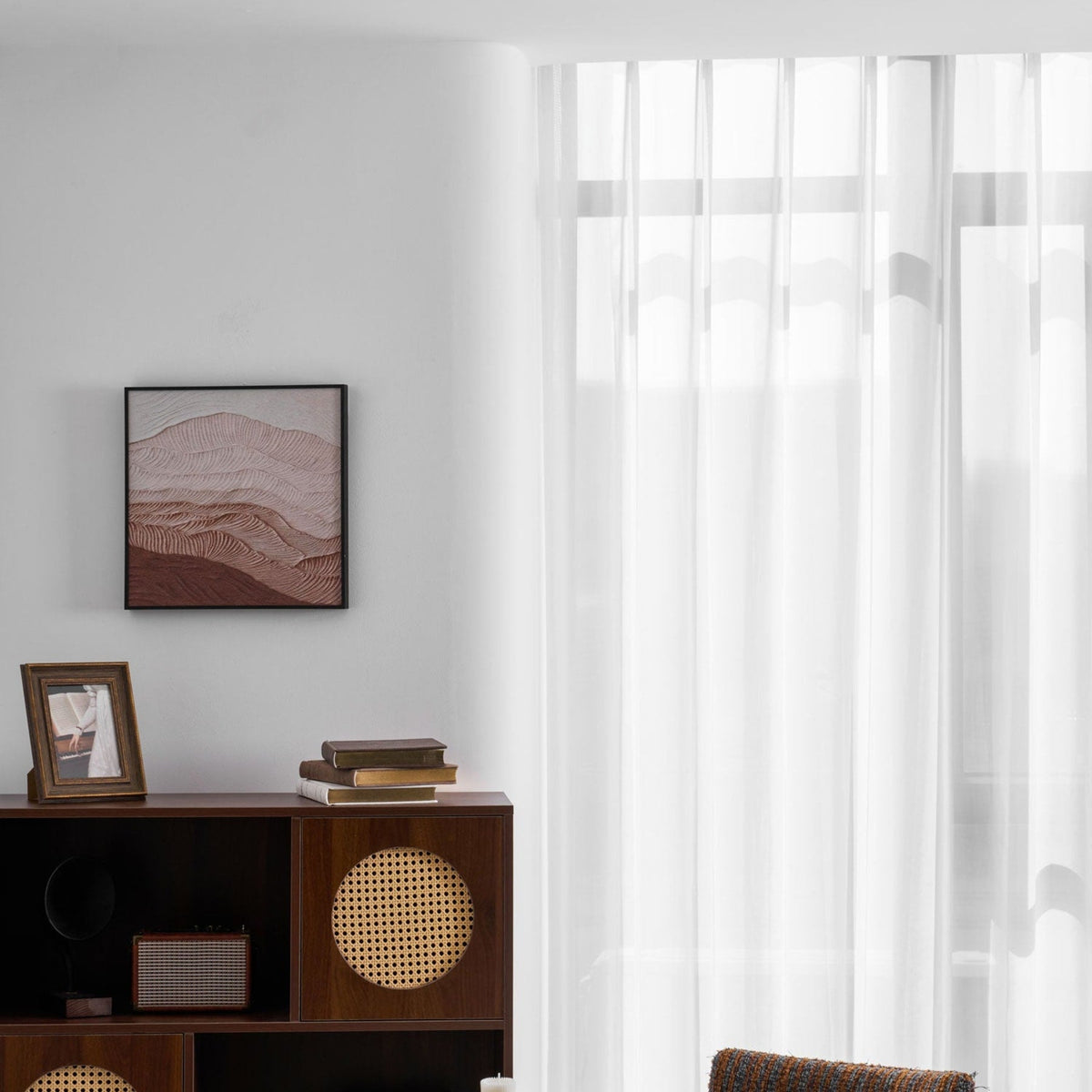 Minimalist Wood Flush Mount Ceiling Light With Slim Profile