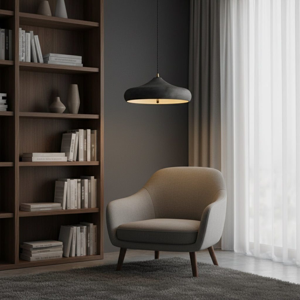 Modern Iron Pendant Light With Warm LED Glow