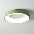Modern Wrought Iron Flush Mount Ceiling Light With Tri-Color LED Glow