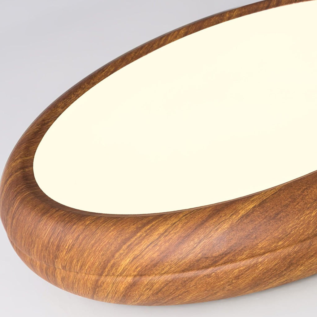Scandinavian Wood Flush Mount Ceiling Light for Living Room