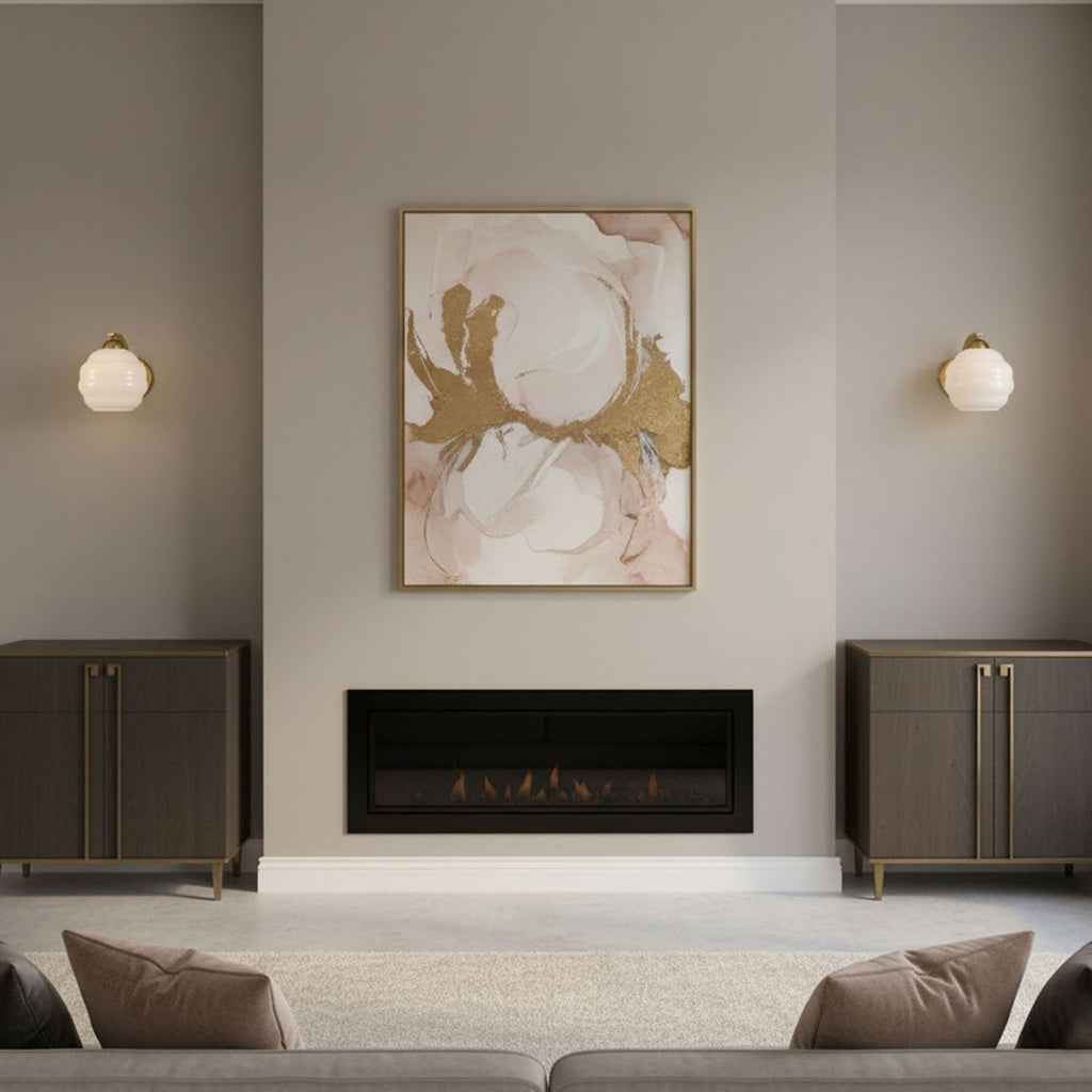 Modern Iron and Glass Wall Sconce With Warm LED Glow