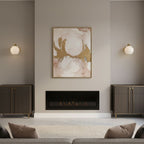 Modern Iron and Glass Wall Sconce With Warm LED Glow