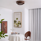 Scandinavian Wood Flush Mount Ceiling Light for Living Room