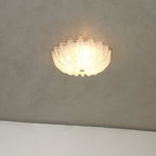Vintage Glass Flush Mount Ceiling Light for Living Room