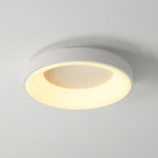 Modern Wrought Iron Flush Mount Ceiling Light With Tri-Color LED Glow