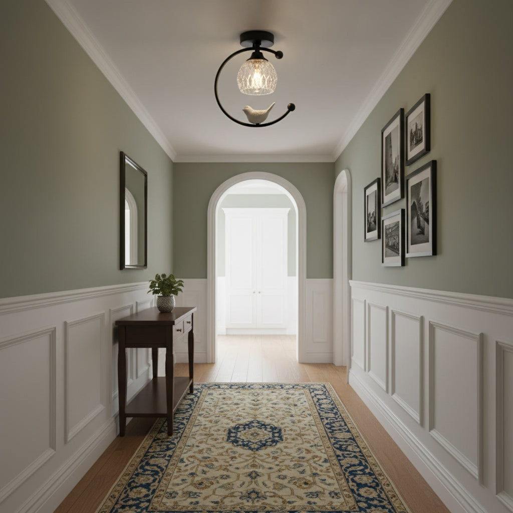 Modern Solid Brass Flush Mount Ceiling Light